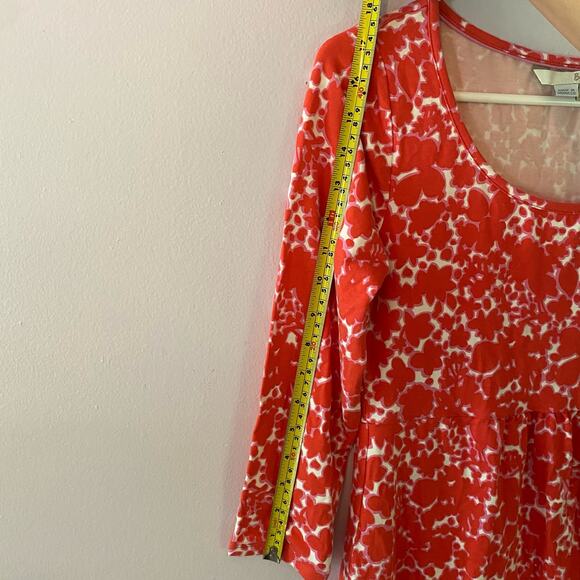 Boden Women's size 6 Medium Pink Red Floral 3/4 Sleeve Viscose Dress Workwear - Picture 8 of 8
